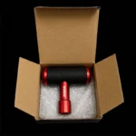 Momo T-Shape Gear Shift Knob with Textured Rubber Grip and Aluminum Collar | Universal Manual Transmission Shifter Knob in Red and Blue - Image 4