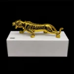 Gold Chrome Animal Dashboard Ornament | Premium 3D Decorative Lion and Tiger Figurine for Car Interior - Image 3
